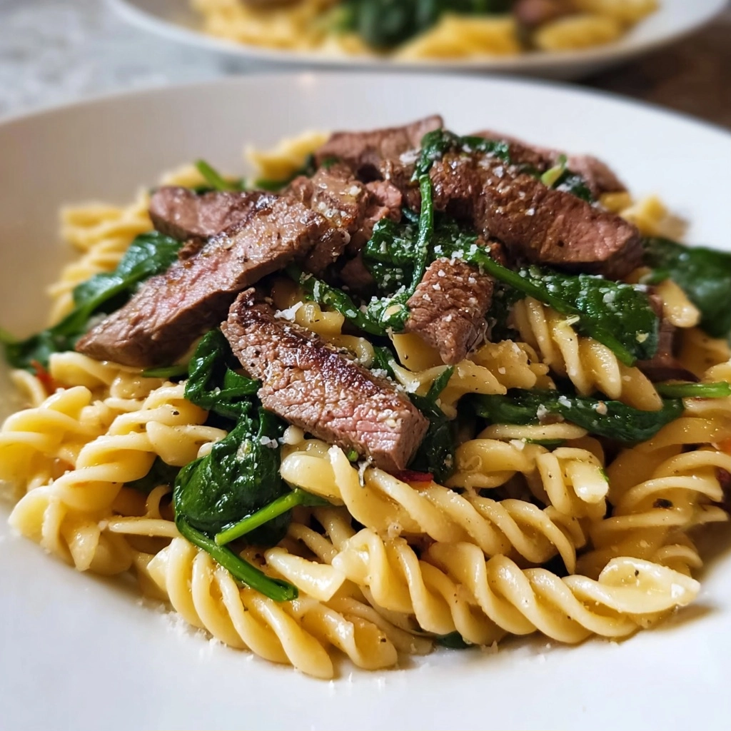 Pasta with Steak and Spinach: A Savory One-Pot Meal