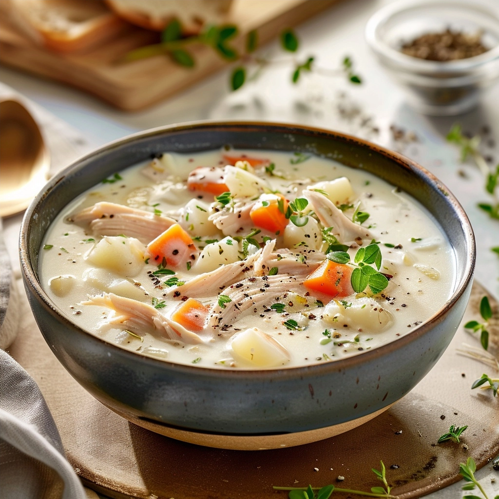 Slow-Cooker Creamy Chicken & Potato Soup Recipe