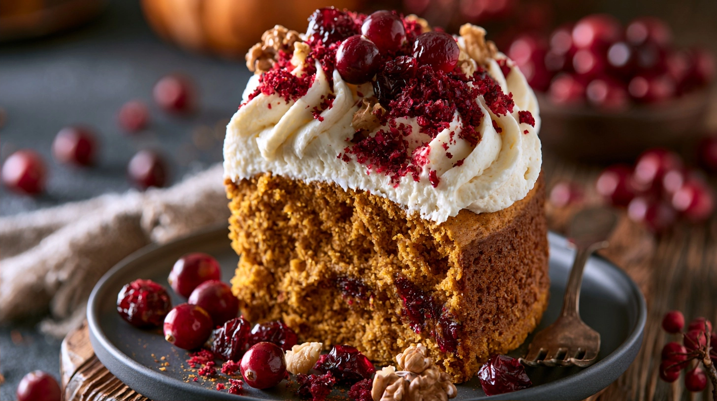 Pumpkin Cranberry Cake Recipe – Easy Fall Celebration Cake 6 Variation 2