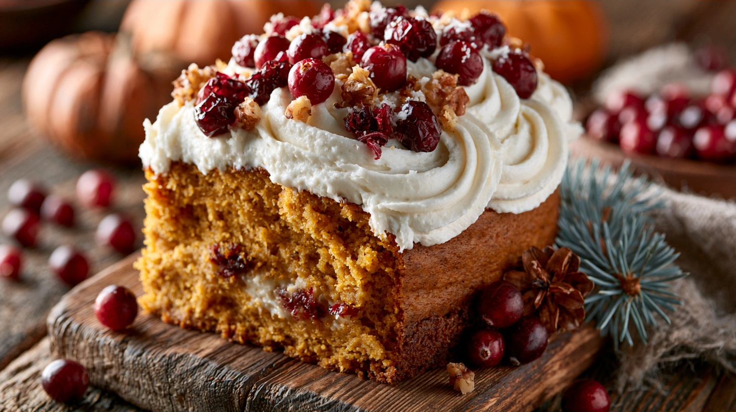 Pumpkin Cranberry Cake Recipe – Easy Fall Celebration Cake 7 Variation 3