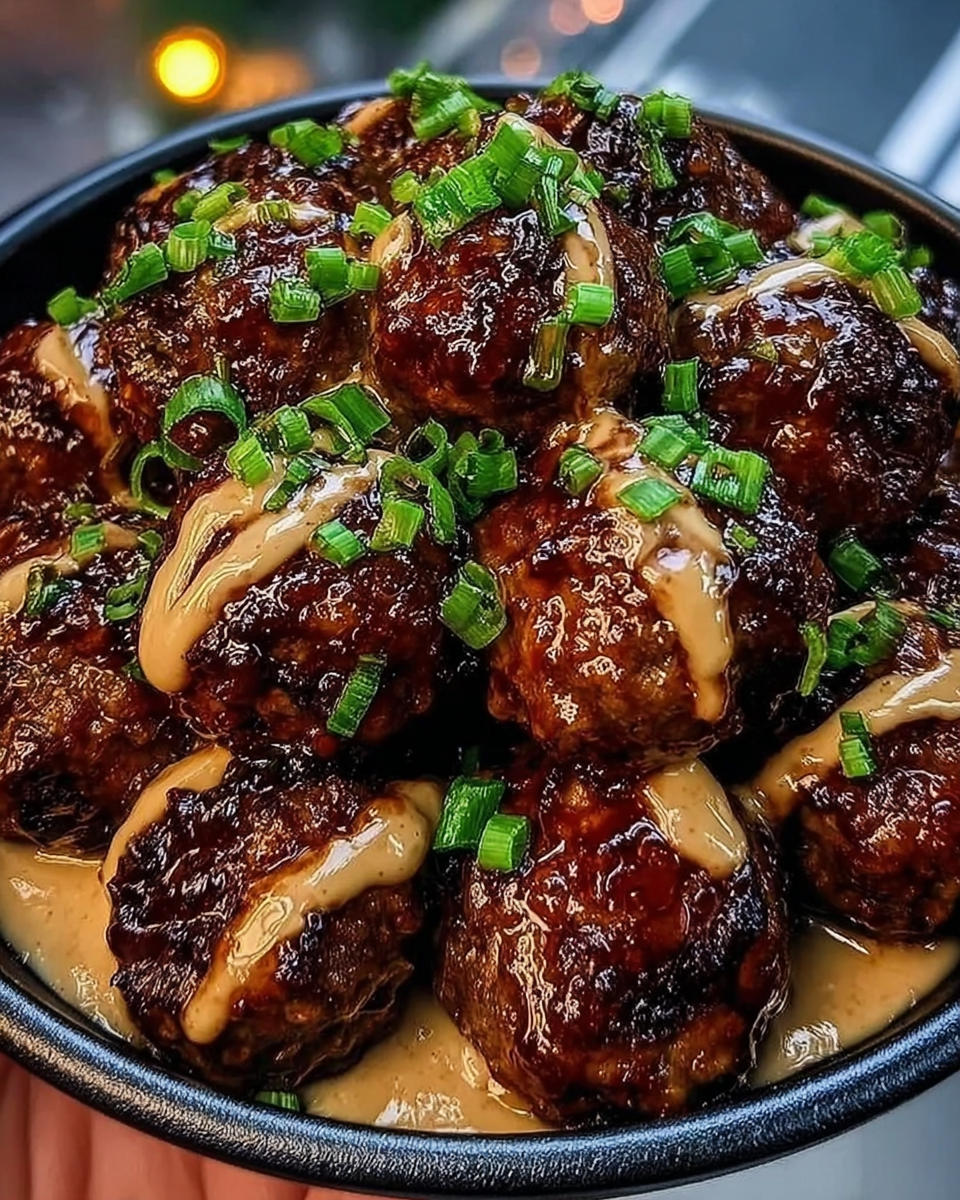 Sticky Hoisin Meatballs with Scallion Sauce 3 c385bd3e 4029 43ef 8b8c 4a3f0d0bf590 2