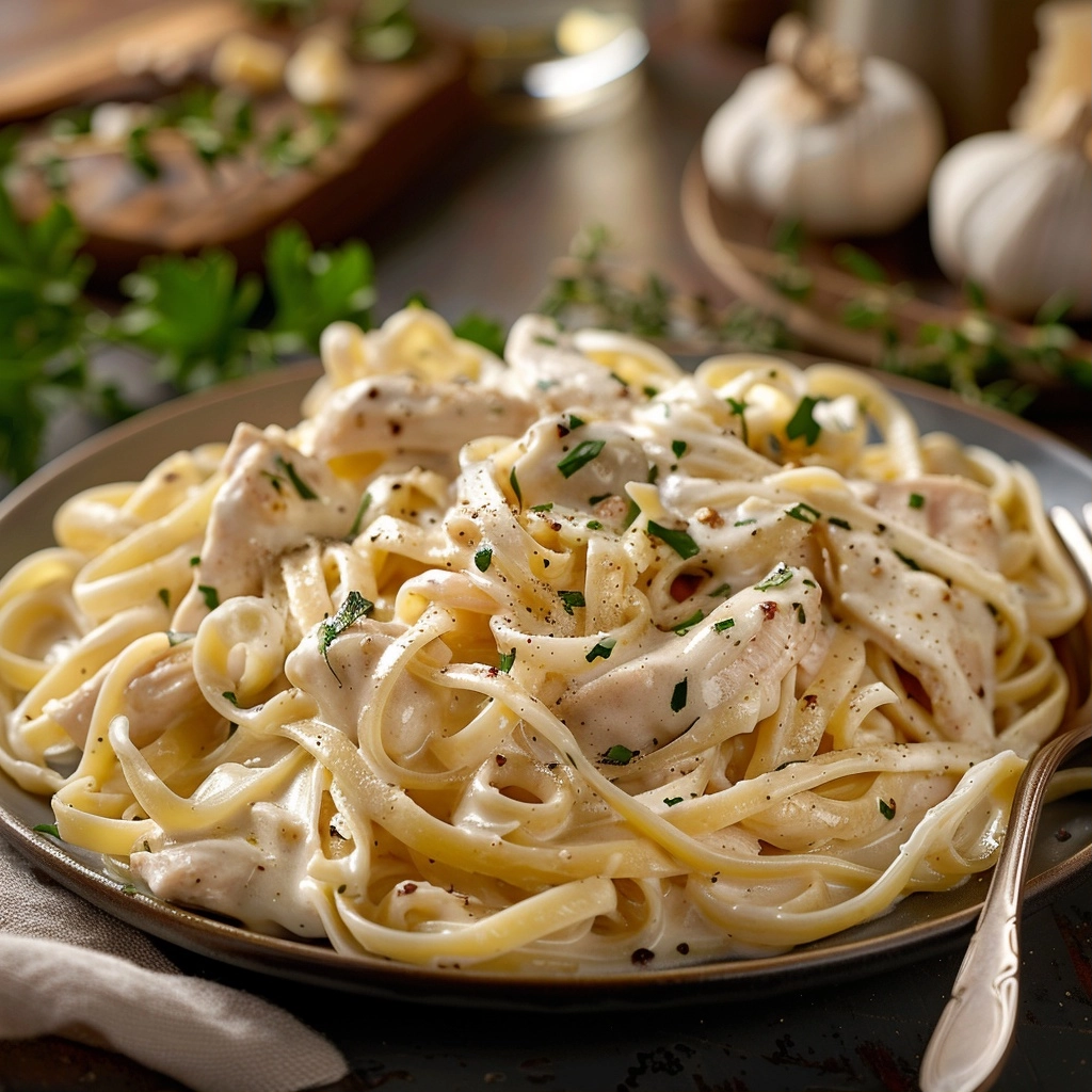 Slow-Cooker Chicken Alfredo: Easy Creamy Dinner
