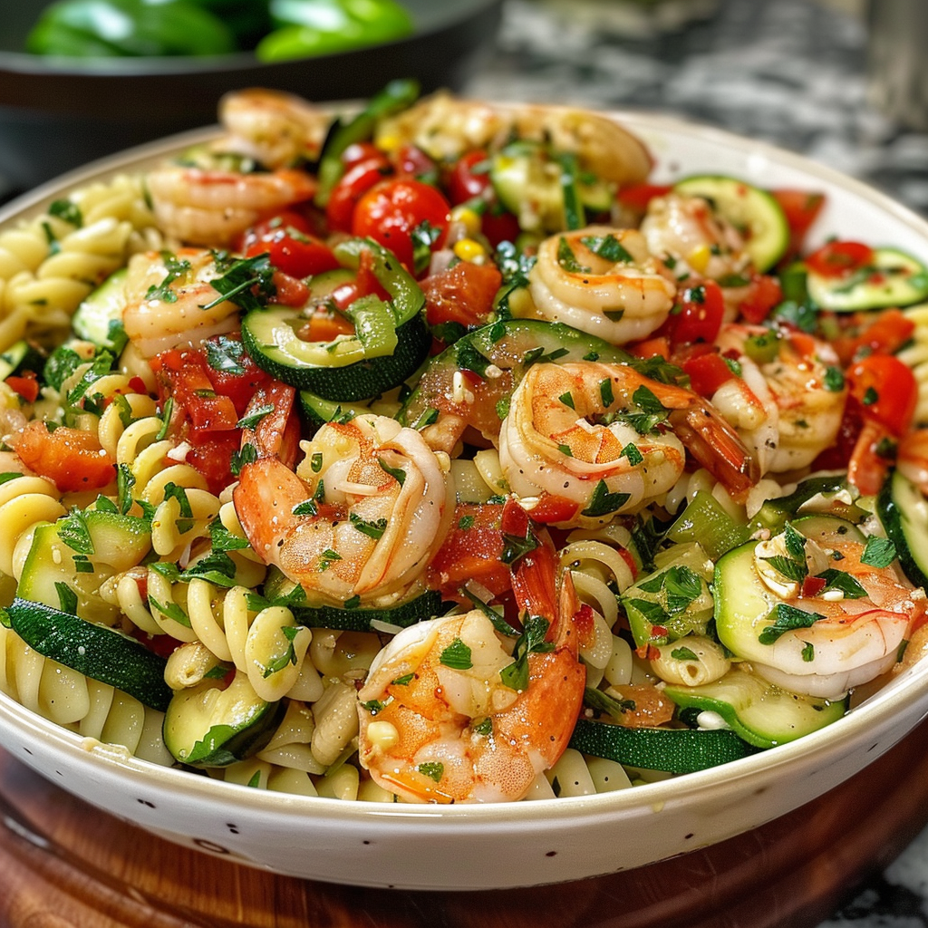 Zucchini Shrimp Pasta Salad: A Fresh Delight