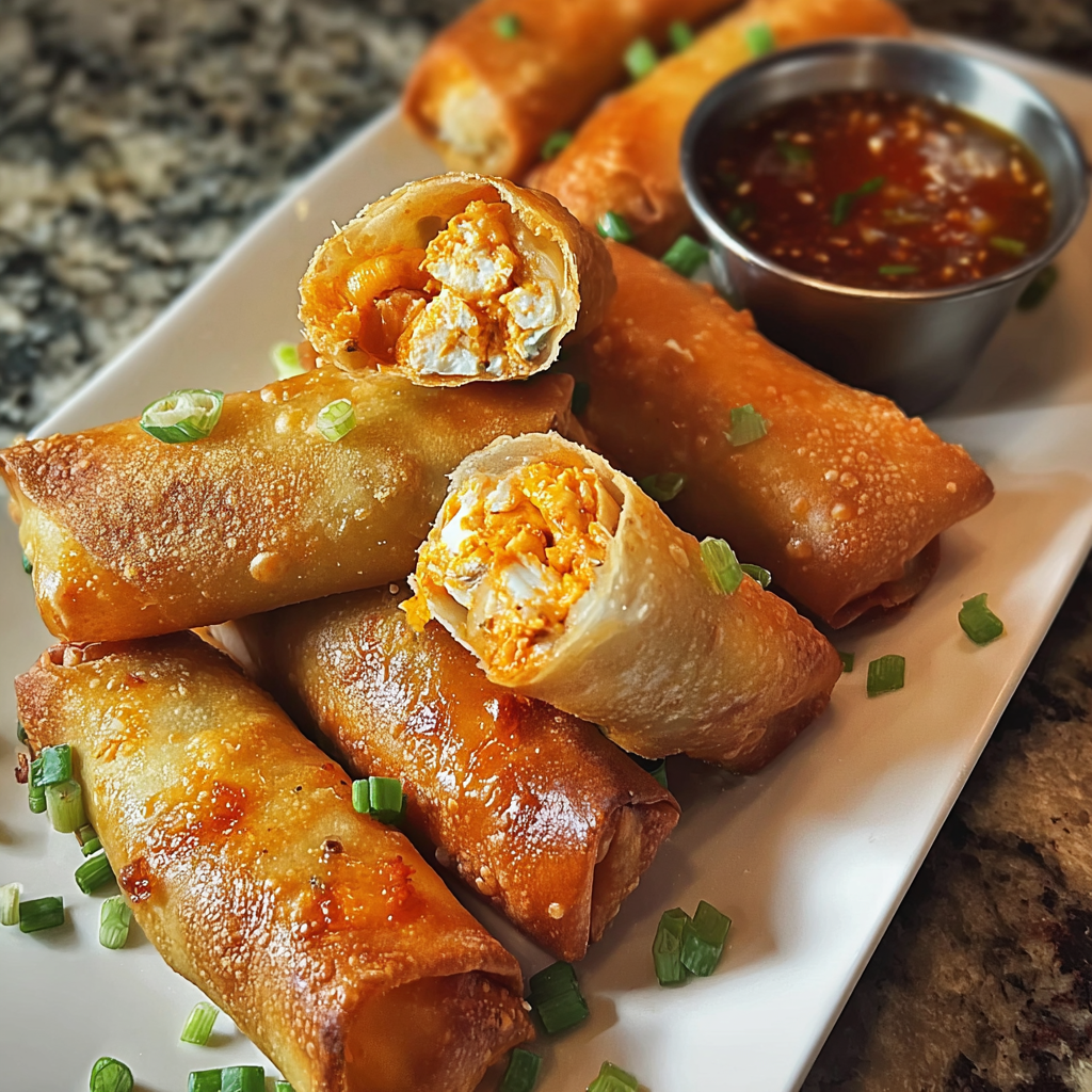 Crunchy, Spicy, and Comforting: The Ultimate Recipe Guide to Mini Potato Skins, Buffalo Chicken Egg Rolls, and Baked Velveeta Mac & Cheese 5 Buffalo Chicken Egg Rolls: A Spicy, Shareable Snack
