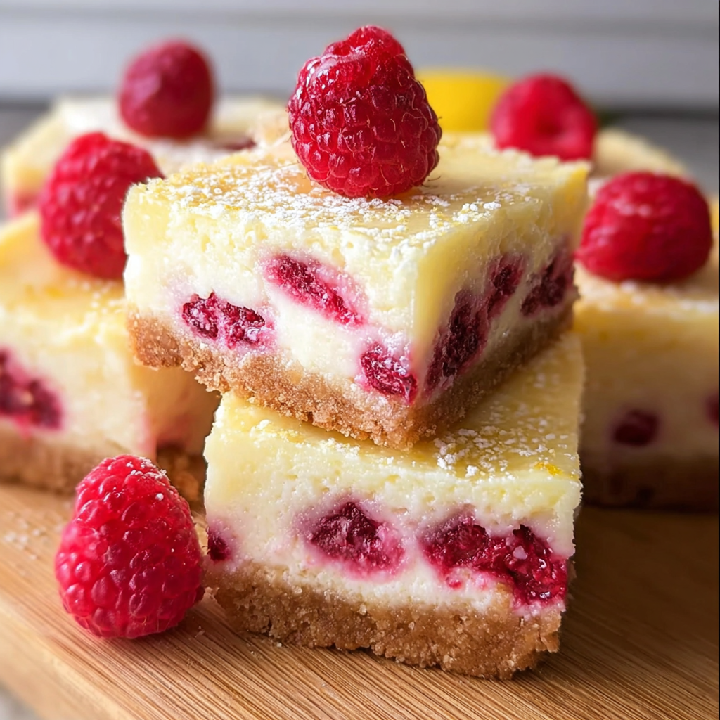 Raspberry Lemon Cheesecake Bars Recipe