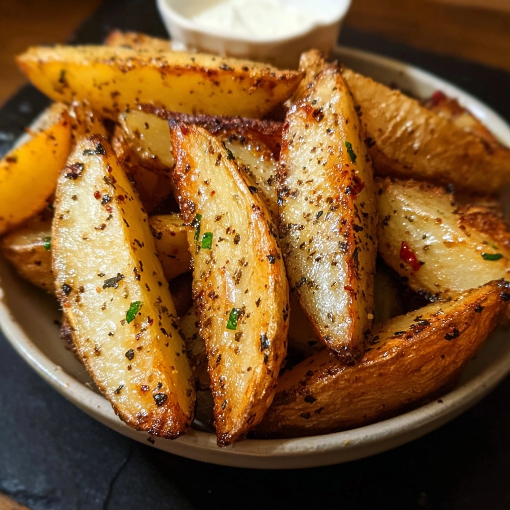 Oven-Baked Potato Wedges with Parmesan